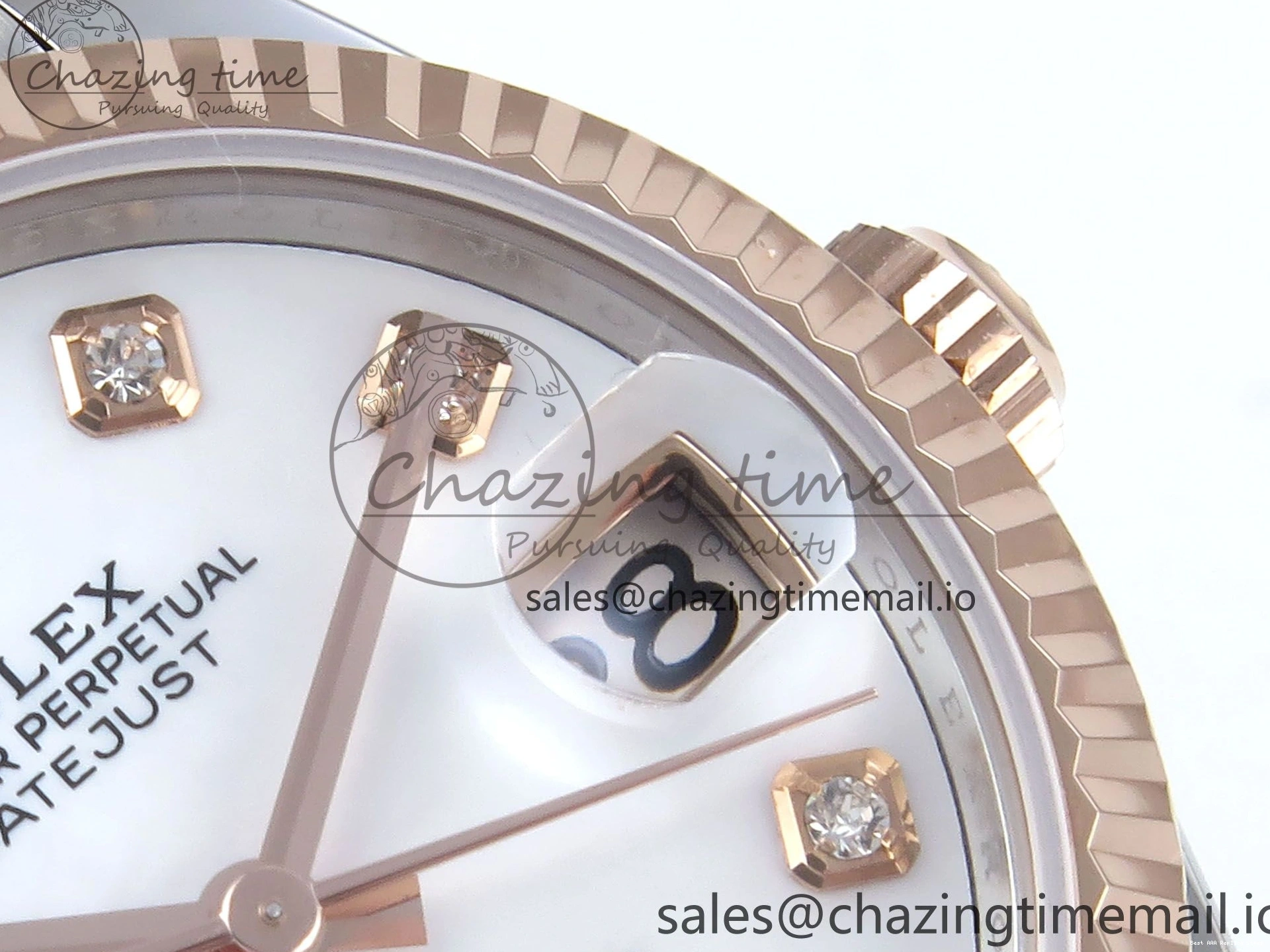 Good Copy Rolex Watches Diamonds QuickDry Best White on 1:1 SS 31 Bracelet MOP 904L Jubilee DateJust ETA Steel ARF 278271 Dial RG 517 Edition 0122